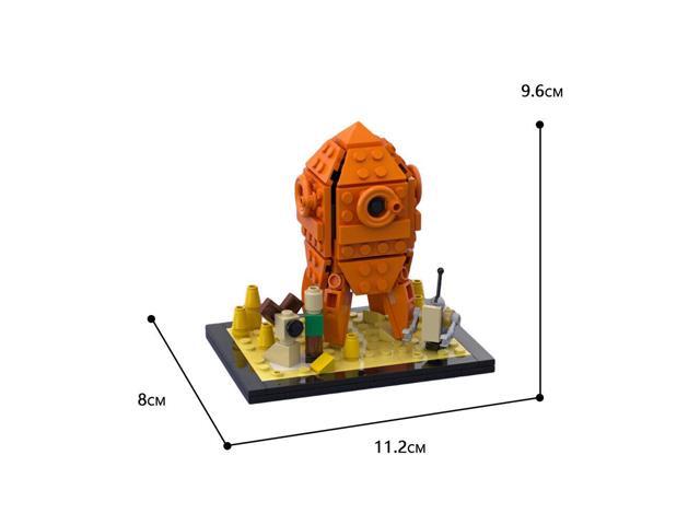 ZITIANYOUBUILD MOC-111293 The Orange Moon Rocket micro Vignette Model 156 Pieces Building Toy MOC
