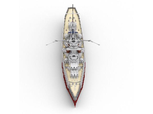 ZITIANYOUBUILD The Gneisenau Battleship 1:200 Scale Model 4694 Pieces Building Toys MOC