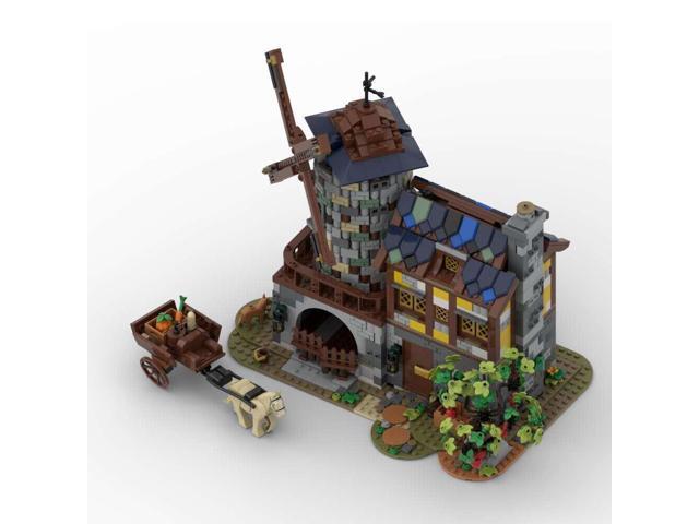 ZITIANYOUBUILD Motorized Windmill with Power Functions Medieval Building 1675 Pieces MOC