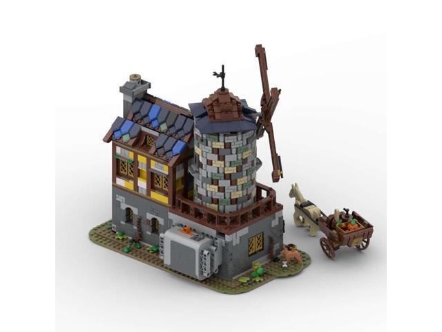 ZITIANYOUBUILD Motorized Windmill with Power Functions Medieval Building 1675 Pieces MOC