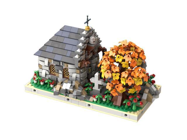ZITIANYOUBUILD Medieval Small Cemetery with a Tomb Building Toys Set 1281 Pieces MOC