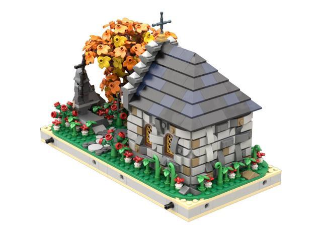 ZITIANYOUBUILD Medieval Small Cemetery with a Tomb Building Toys Set 1281 Pieces MOC