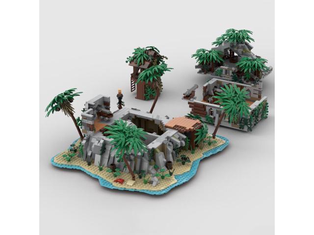 ZITIANYOUBUILD Secret Base on an Island with Detailed Interior 2381 Pieces MOC