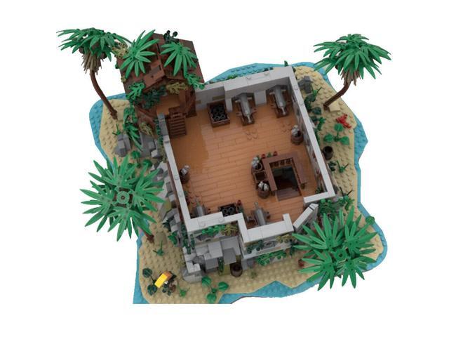 ZITIANYOUBUILD Secret Base on an Island with Detailed Interior 2381 Pieces MOC