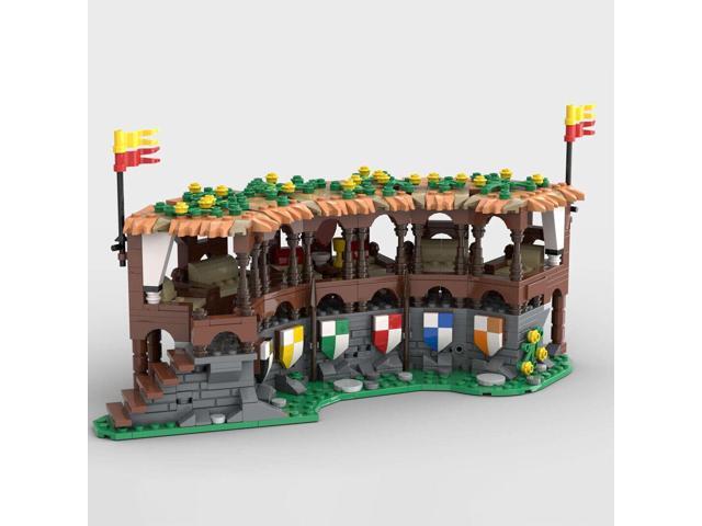 ZITIANYOUBUILD 6x Builds Grandstand Wooden Stand Tent Torunament Fence 1882 Pieces MOC