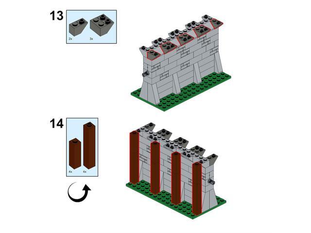 ZITIANYOUBUILD Custom MOC-77852 Medieval Modular Wall 115 Parts Kids Gift for Christmas