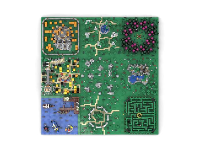 ZITIANYOUBUILD C4761 Fictional World with 9s Medieval Town Castle Forest 6265 Parts