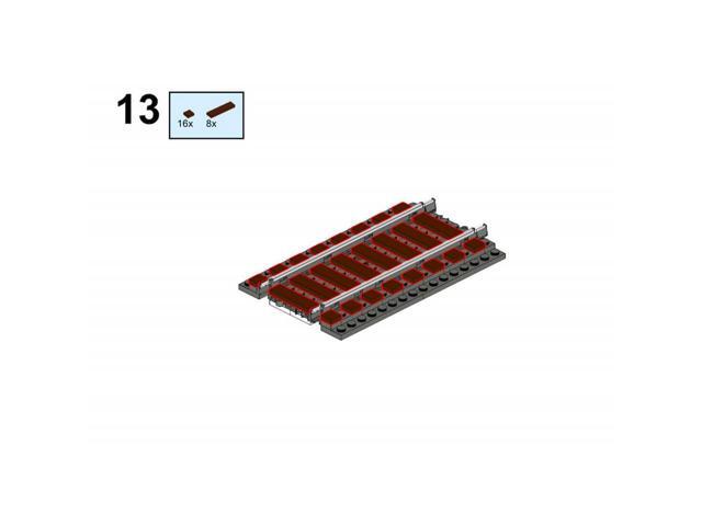 ZITIANYOUBUILD Custom MOC-117830 MILS Ballasted Single Track Train Track Model 182 Parts Gift