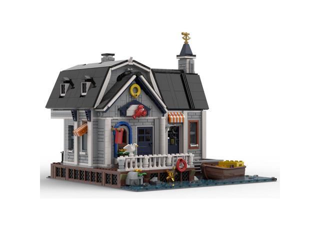 ZITIANYOUBUILD MOC-91130 Modular Building: Dock Model with Interior and Boat 2158 Parts