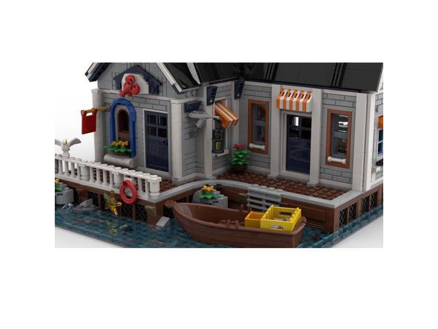 ZITIANYOUBUILD MOC-91130 Modular Building: Dock Model with Interior and Boat 2158 Parts