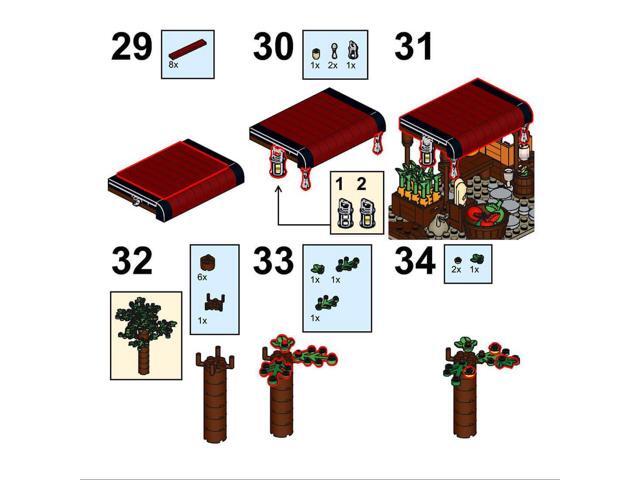 ZITIANYOUBUILD Custom MOC-78754 Medieval Food Vendor 171 Parts Kids Gift for Christmas