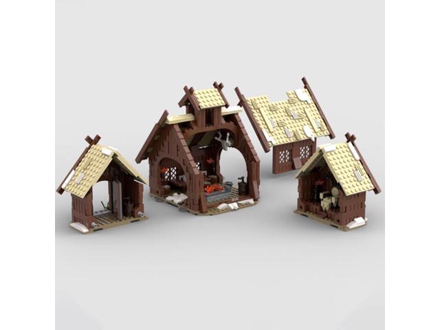 ZITIANYOUBUILD MOC-96080 Village Series: Seafaring People Mead Hall with Interior 746 Parts
