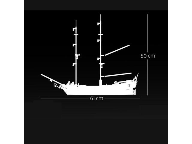 ZITIANYOUBUILD MOC-143628 Brig Ship Boat Model for Pirates Theme Series 1519 Parts