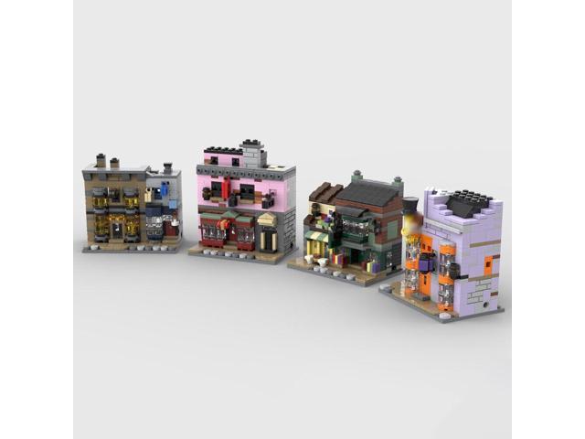 ZITIANYOUBUILD MOC-117013 4-in-1 Magic Shop Ice Cream Parlour Architecture Bundles 1617 Parts