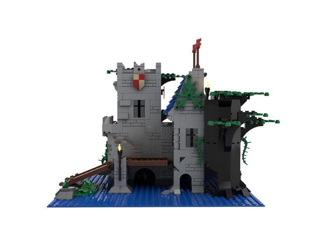 ZITIANYOUBUILD MOC-77633 Old Abandoned Tower with Two Section Drawbridge, Dock & Boat 766 Parts
