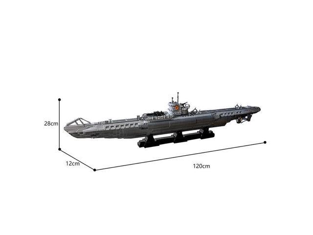 ZITIANYOUBUILD C9609 Type VII U-boat 1:55 Scale with Stand for Collection 4565 Parts