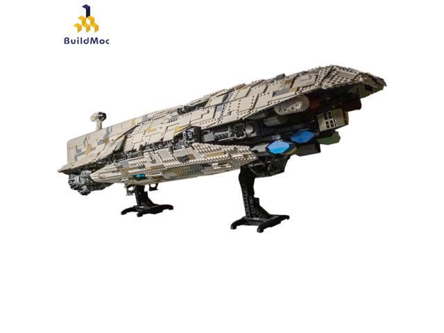 ZITIANYOUBUILD C5091 Medium Transport Ship with a Clamshell-like Hull and Stand 6669 Parts