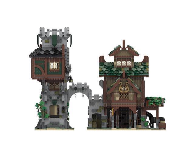 ZITIANYOUBUILD MOC-83831+MOC-80710 MEDIEVAL STABLE and MEDIEVAL GUARD TOWER 2888 Parts