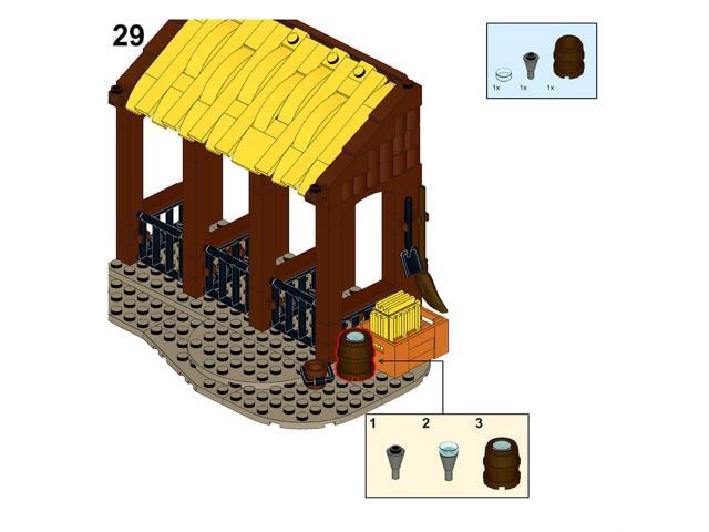 ZITIANYOUBUILD Custom MOC-78380 Medieval Modular Stables 289 Parts Kids Gift for Christmas