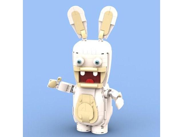 ZITIANYOUBUILD MOC-148053 Screaming Bunny Rabbit Sculptures Building Toys Set 913 Parts Gift