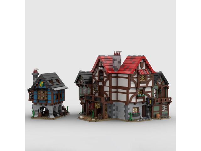 ZITIANYOUBUILD MOC-150889 Medieval Alley with Inn, Blacksmith's Shop Tailor's House 2421 Parts