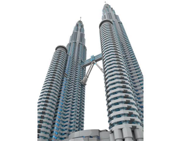 ZITIANYOUBUILD MOC-136651 Petronas Towers 1:800 Scale Iconic Skyscraper Architecture 5839 Parts