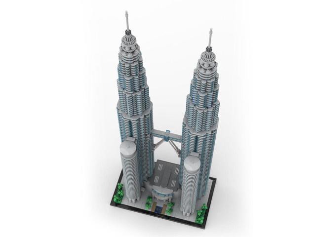 ZITIANYOUBUILD MOC-136651 Petronas Towers 1:800 Scale Iconic Skyscraper Architecture 5839 Parts
