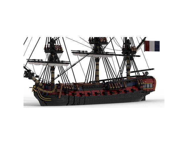 ZITIANYOUBUILD MOC-144875 28-Gun Frigate Full Rigged Ship with 3 Masts and Interior 6149 Parts
