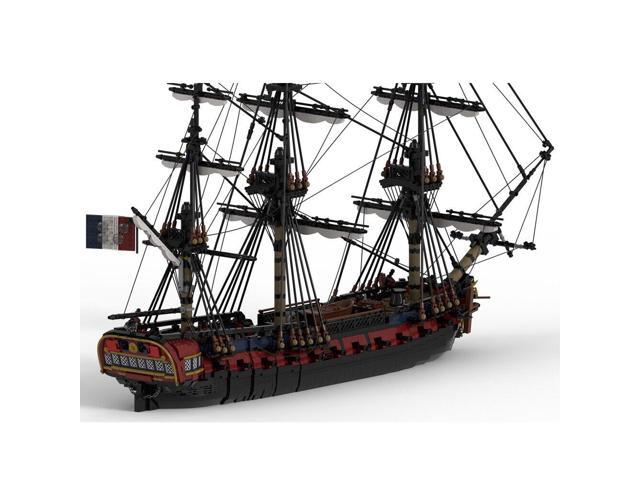 ZITIANYOUBUILD MOC-144875 28-Gun Frigate Full Rigged Ship with 3 Masts and Interior 6149 Parts