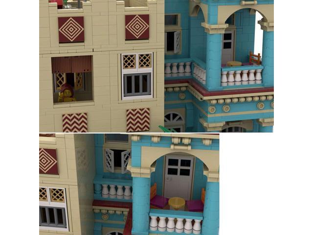 ZITIANYOUBUILD MOC-60270+MOC-60362 Modular House with Interior & Red Convertible Car 3116 Parts