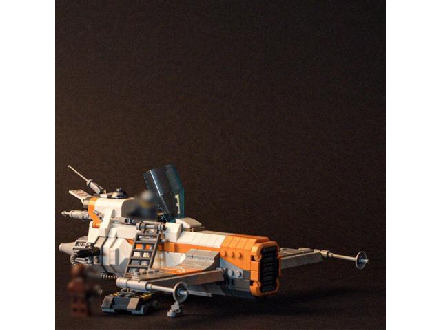 ZITIANYOUBUILD MOC-130037 Light Fast-response Fighter Ship Model with a Drum, Wire 679 Parts