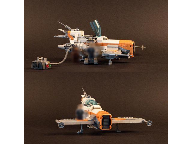 ZITIANYOUBUILD MOC-130037 Light Fast-response Fighter Ship Model with a Drum, Wire 679 Parts