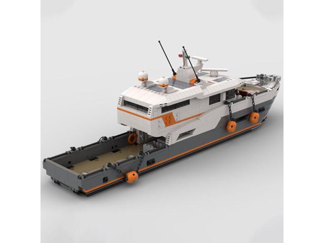 ZITIANYOUBUILD MOC-155372 Minifig Scale Expedition Yacht Boat with Interior 1686 Parts