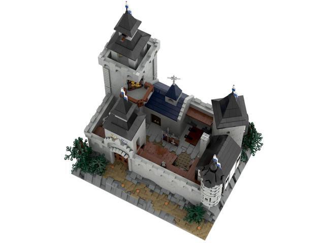 ZITIANYOUBUILD MOC-100690 The Black Castle with Furnished Cellars, Library, Stables 5524 Parts