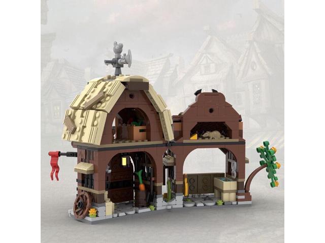 ZITIANYOUBUILD MOC-114761 Medieval Barn and Stable Model Building Toys Set for Castle 594 Parts