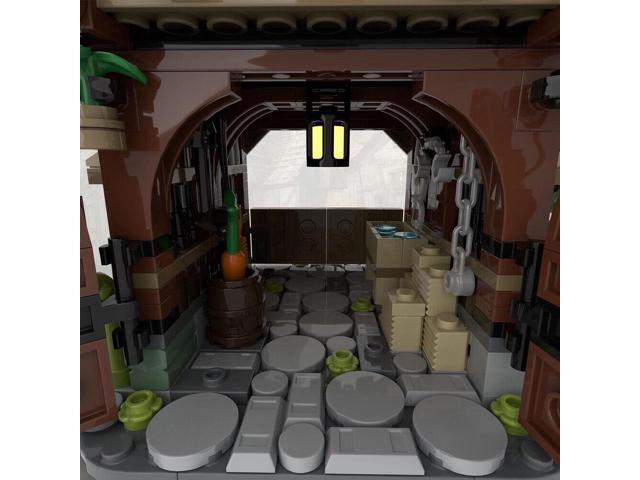 ZITIANYOUBUILD MOC-114761 Medieval Barn and Stable Model Building Toys Set for Castle 594 Parts