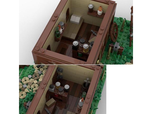 ZITIANYOUBUILD MOC-150325 Medieval House with Interior for Medieval Casle Theme 1041 Parts