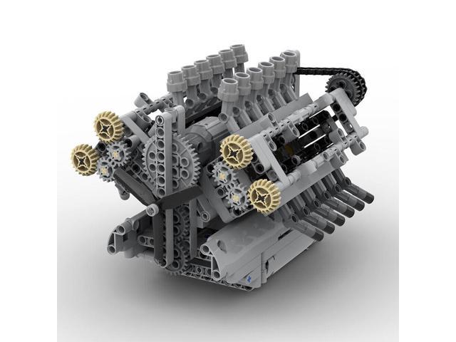 ZITIANYOUBUILD MOC-40128 Naturally Aspirated V12 Engine with Camshafts and Gearbox 788 Parts