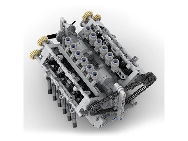 ZITIANYOUBUILD MOC-40128 Naturally Aspirated V12 Engine with Camshafts and Gearbox 788 Parts