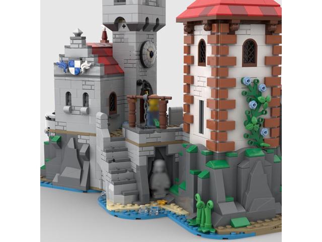 ZITIANYOUBUILD MOC-150482 Odd Castle by the Sea, Castle Keep Modular Building 1527 Parts