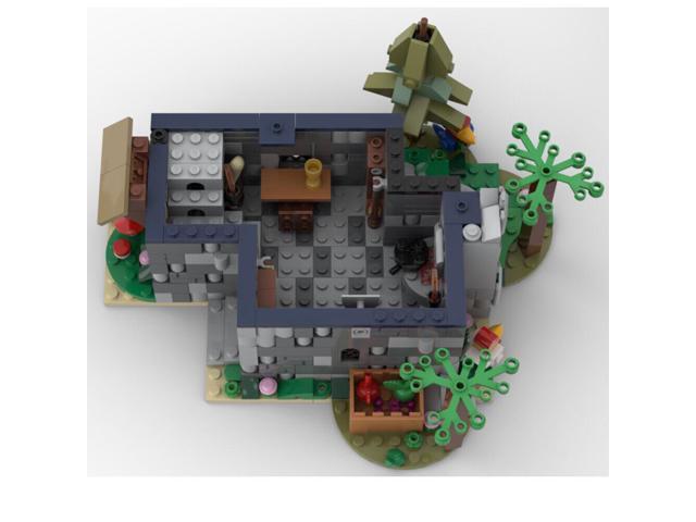 ZITIANYOUBUILD MOC-153392 Medieval Cottage Hut with Little Wood Shack Building Toys 977 Parts