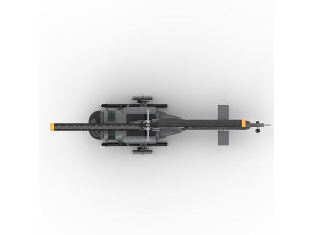 ZITIANYOUBUILD MOC-93333 Utility Military Helicopter First Turbine-powered Helicopter 722 Parts