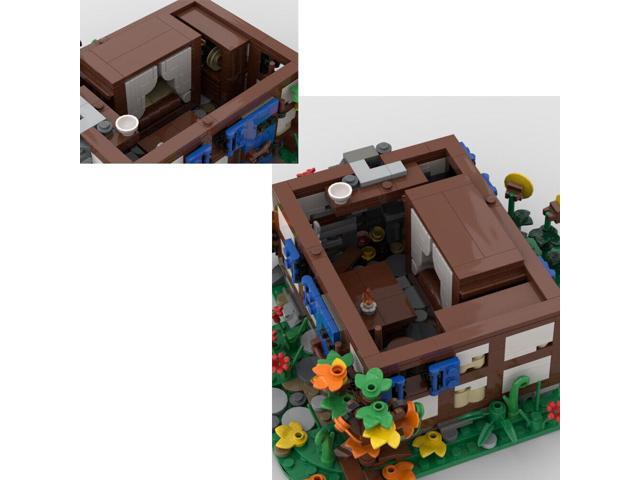 ZITIANYOUBUILD MOC-155545 Medieval Village House with Fireplace Dining Table, Closet 2862 Parts