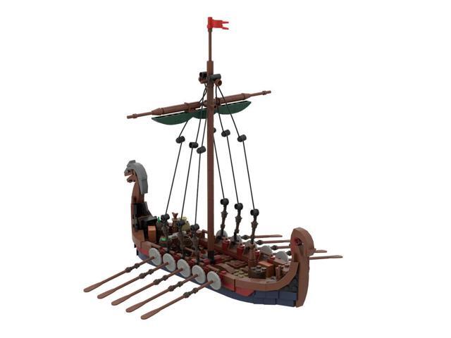 ZITIANYOUBUILD Custom MOC: C6129 A Long Boat Ship Model 463 Parts Gift for Christmas