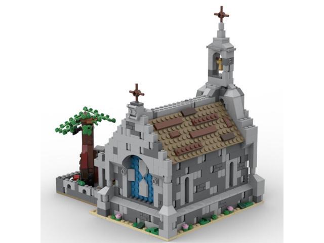 ZITIANYOUBUILD MOC-155491 Medieval Chapel with Graveyard and Tree Building Toys Set 1006 Parts