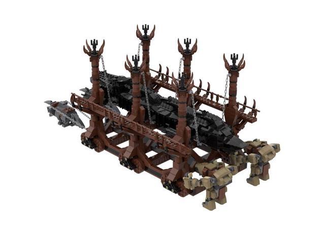 ZITIANYOUBUILD MOC-122034 Medieval Siege Ram Movie Scene Battering Ram Model 2486 Parts