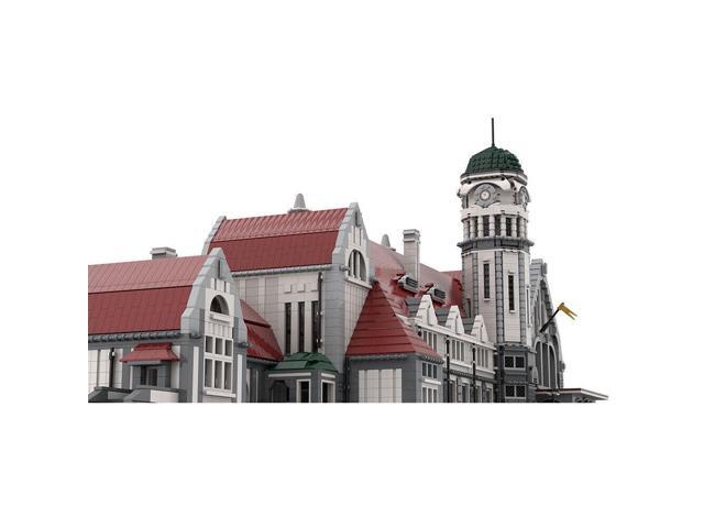 ZITIANYOUBUILD MOC-93444 Modular Old Railway Station Architecture with 9 Modules 9527 Parts