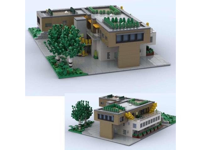 ZITIANYOUBUILD MOC-158144 Villas Apartment Architecture on a Hill Modular Building 2089 Parts
