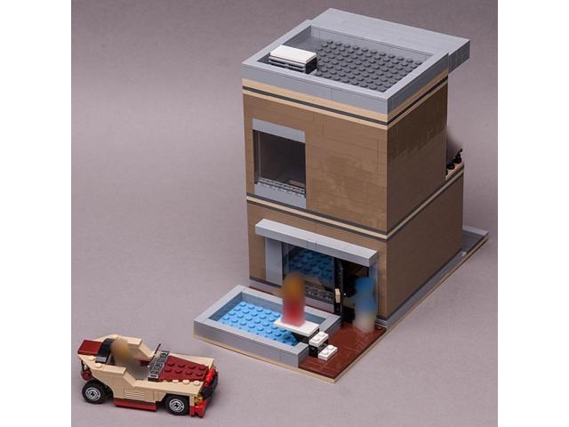 ZITIANYOUBUILD C3818 Modular Building: Modern House with Interior and Car 792 Parts