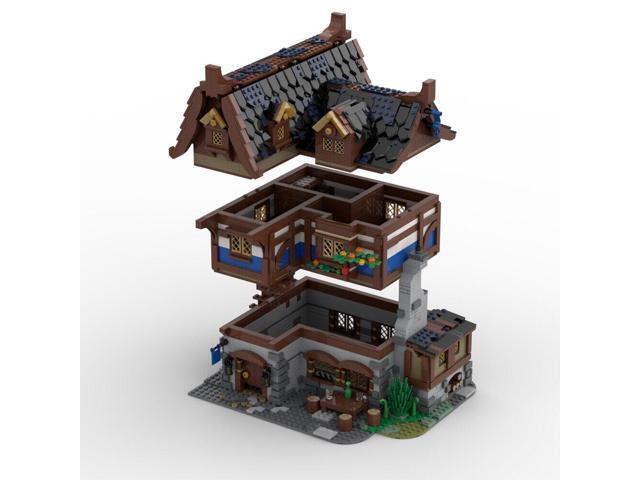 ZITIANYOUBUILD MOC-70187 MEDIEVAL TAVERN and Hotel with Interior Modular Building 2326 Parts